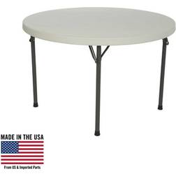 Lifetime 22968 46" Round Almond Plastic Folding Table