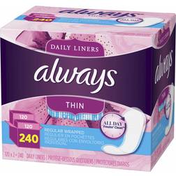 Always Thin Daily Liners Regular 240-pack