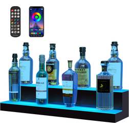 VEVOR LED Lighted Liquor-Bottle Display 2 Bar Table