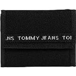 Tommy Hilfiger Essential Repeat Logo Recycled Trifold Wallet - BLACK