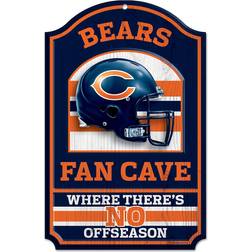 WinCraft Chicago bears sign 11x17 wood fan cave design