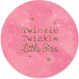 Big Dot of Happiness Pink Twinkle Twinkle Little Star Party Circle Sticker Labels 24 Ct Pink Pink