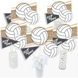 Big Dot of Happiness Bump, set, spike volleyball party centerpiece sticks table toppers 15 ct