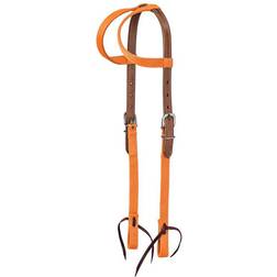 Tough-1 Orange Premium Double Ear Hybrid Headstall