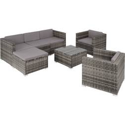 tectake Polyrattan Lignano Med 2 Lænestole - Grå Loungesæt