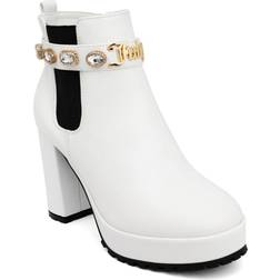 Juicy Couture Women's Python Ankle Booties White- W White- W