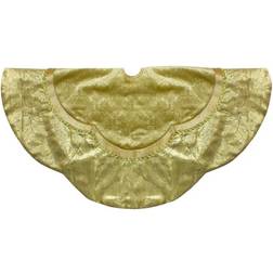 Northlight Golden Scalloped Velvet Skirt Christmas Tree Skirt