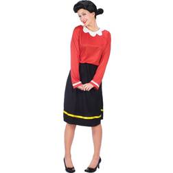 Fun World Olive Oyl Women's Costume Black/Red