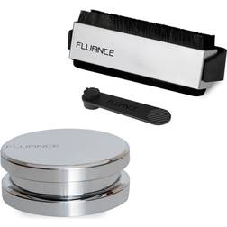 Fluance vinyl accessories, record and stylus anti-static brushes, record weight