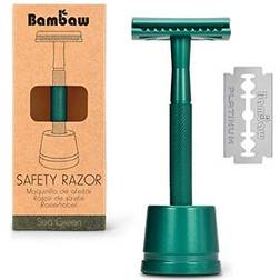 Bambaw metal safety razor & stand