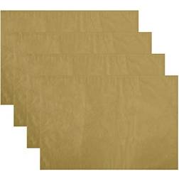 Elrene Fashions Poinsettia Jacquard Holiday Count Place Mat Gold