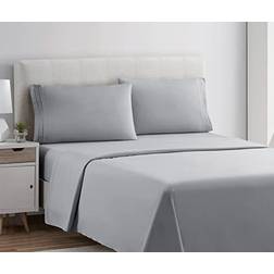 Clara Clark Split King Bed Sheet Gray