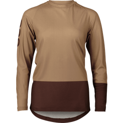 POC Women's MTB Pure LS Jersey, L, Jasper Brown/Axinite Brown