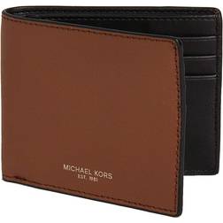 Michael Kors Jet Set Men S Bi-Fold Wallet 2-Fold Tan/Black