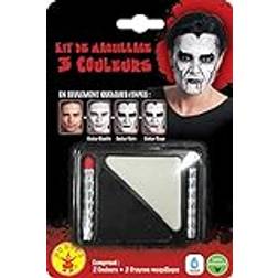 Schminkset Vampir Halloween-Make-up schwarz-weiss