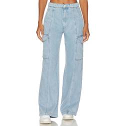 Hudson High Waist Wide Leg Cargo Jeans