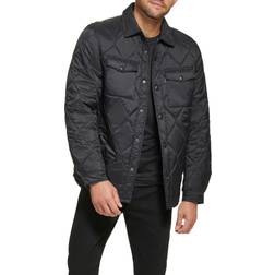 Calvin Klein Men's Quilted Shirt Jacket Black