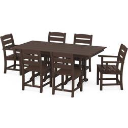 Polywood Lakeside 7-Piece Farmhouse Patio Dining Set