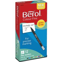 Berol Colourfine Pen Markers 12pcs