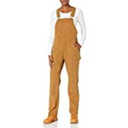 Dickies Women's Double Front Bib Overalls - Rinsed Brown