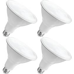 Viribright 15-Watt Soft White LED Floodlight Bulb, 4/Box 654657-4