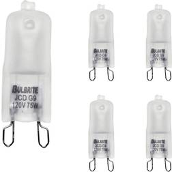 Bulbrite 75-Watt T4 G9 Halogen Dimmable Frost Bi-Pin Mini 5-Pack