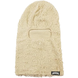 Atakai Distressed Knitted Full Face Ski Balaclava - Cream