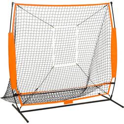 vidaXL Multisport baseball träningsnät svart 174x76x158,5 cm