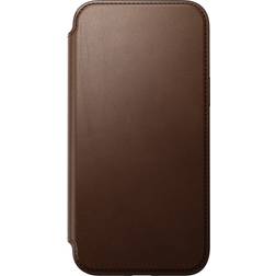 Nomad Modern Leather Folio Case for iPhone 15 Plus