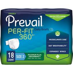 Prevail Per-Fit 360° Daily Briefs Size 2 18-pack