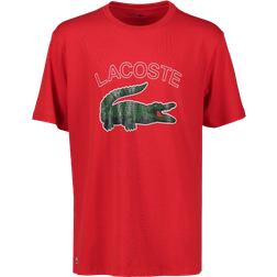 Lacoste Men's Sports Crocodile Print Jersey T-shirt - Red