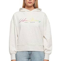 Urban Classics Frauen Hoody Oversized Rainbow - Light Grey