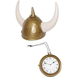 Nicky Bigs Novelties Adult Deluxe Gangster Viking Helmet Clock Necklace