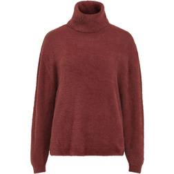 Vila Juli Turtleneck Knitted Pullover - Fired Brick