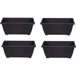 Whitefurze 4 X 40Cm Small Venetian Window Box Trough Planter Pot