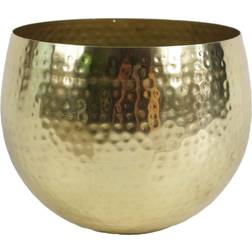 Leaf Large Metal Planter 22 X 18Cm Hammered Straight Edge