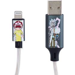 Lazerbuilt RICK&MORTY USB A to Lightning Light-Up 1.2m
