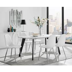 Furniturebox Andria Leg Marble Dining Set