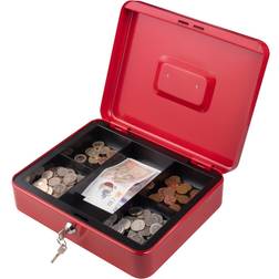 Jazooli Metal Cash Box Money Bank Security Safe Petty Key Lockable