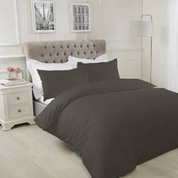 Highams Polycotton With Duvet Cover Black