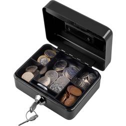 Jazooli Metal Cash Box Money Bank Security Safe Petty Key Lockable