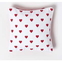 Homescapes Hearts Hearts Cushion Cover Red