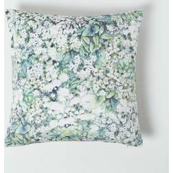 Homescapes Floral Velvet Chair Cushions Grey