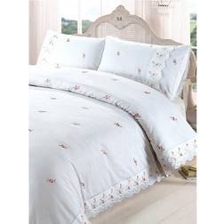 Rapport Super King Sophie Floral Duvet Cover White