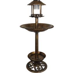 St Helens Helens Bronze Solar Bird Bath Feeder