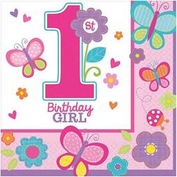 Amscan 1st Birthday Disposable Napkins Pack of 16