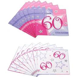 Amscan Shimmer 60th Napkins Pack of 16