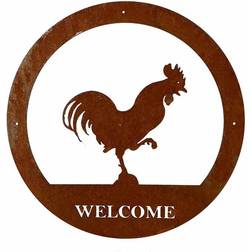 Poppyforge LTD Cockerel Welcome Wall Decor