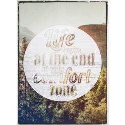 Art for the Home Life Begins Scene Inspirational Saying Typograph Wall Decor