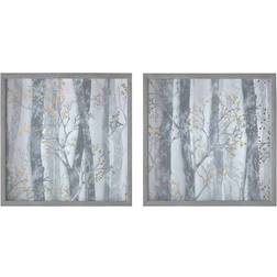 Art for the Home Set Of 2 Whimsical Woods Prints Framed Art